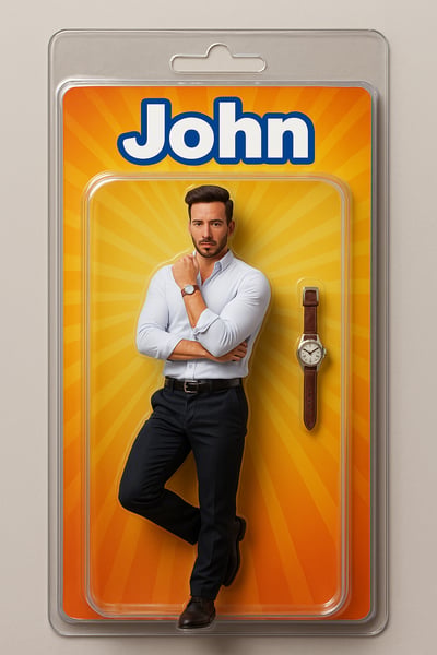 AI Barbie Doll of a businessman, AI Action Figure of a businessman