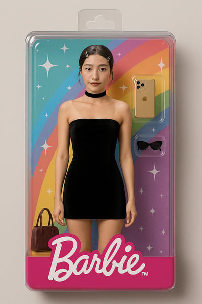AI Barbie Doll of a girl, AI Action Figure of a girl